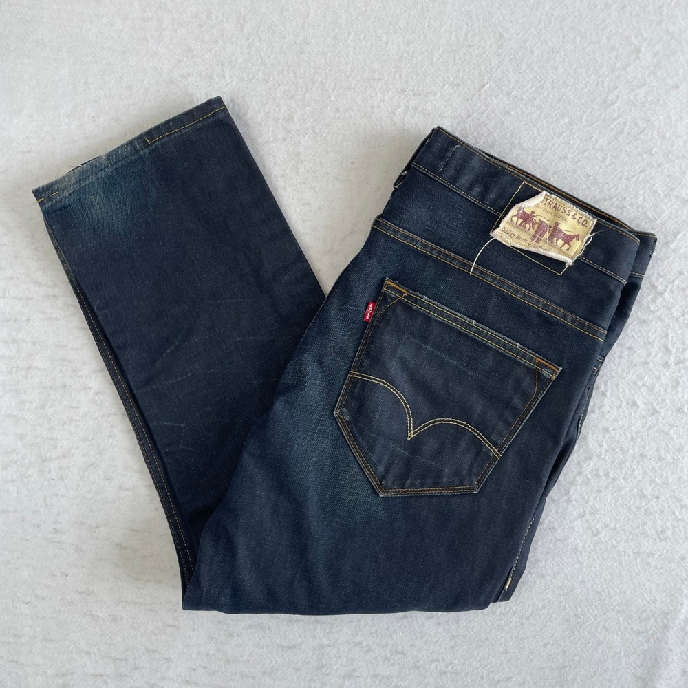 Levi's 511 Slim Jeans‎ Mens 36x34 Blue Dark Wash Denim 100% Cotton